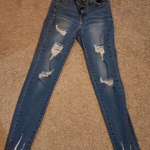Distressed Blue Women's Jeans